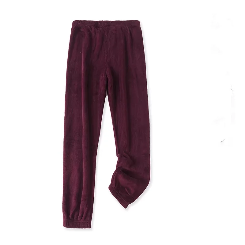 

Ladies' Pajamas Pants Autumn Winter New Unisex Elastic Sleepwear Waist Solid Stretchy Straight Leg Men Women Trousers