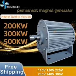 Low RPM Permanent Magnet Generator With Base 300KW 200KW 500KW 380V Low Speed Gearless AC Alternators For DIY Wind Turbine