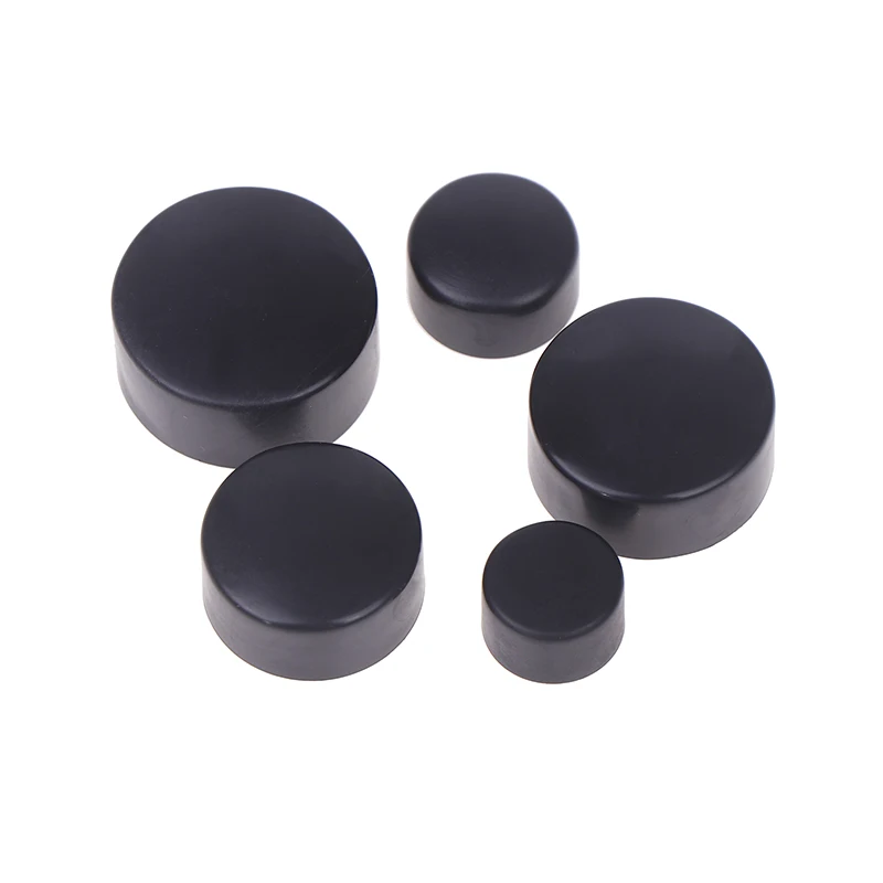 20Pcs M6-M14 Hexagonal Nut Flat Head Plastic Protective Cap External Hexagonal Screw Low Head Decorative Cap Dust-Proof Cover