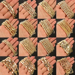 Gold-Plated Color Retention Hematite Bead Cube Round Star Cross Heart Shaped Loose Spacer Beads For Jewelry Making DIY Bracelet