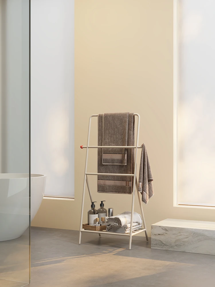 Toilet wrought iron bathroom towelToilet storageFloor to ceiling multi-layer bath towel  Household toilet