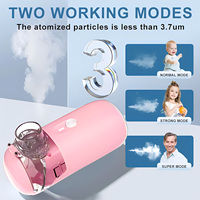 Pink Small Portable Nebulizer Aerosol Inalador Nebulizador Machine Inhale Nebuliser Mini Handheld Asthma Inhaler Mesh Inhalator