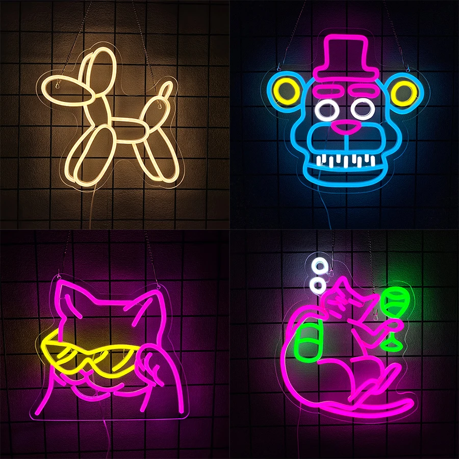 

Lovely Cat And Dog Led Neon Signs, Colorful Pet Icons, Used In Pet Shops, Homes, Bedrooms, Bars, Office Decor, Christmas Gifts.