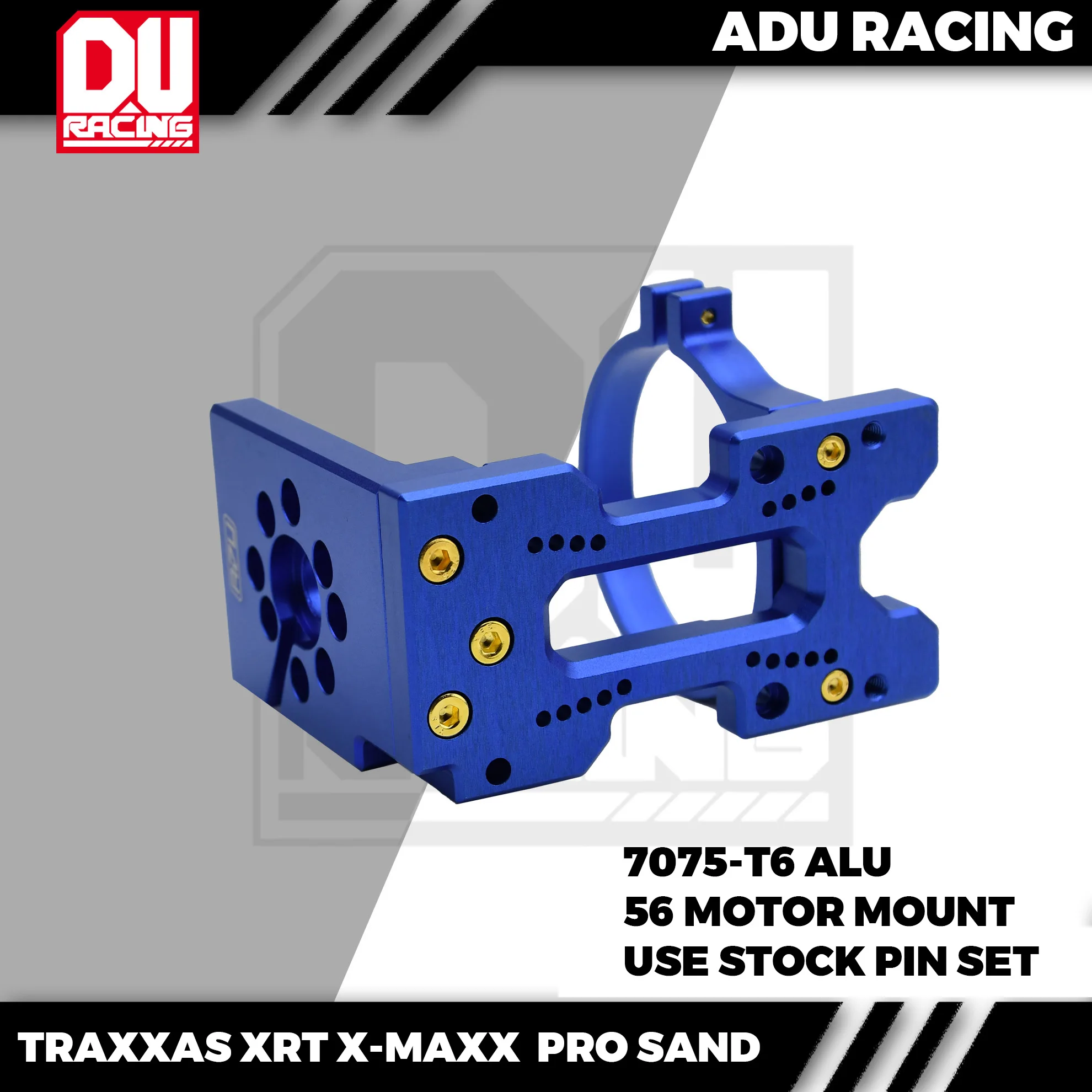 ADU RACING 7075-T6 ALU TAIL HOOP 1/5 X-MAXX XRT PRO SAND motor mount for HOBBYWING CASTLE 56 2028 motor with stock pin set