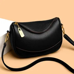 Soft Leather Handbag Purse Women 2024 Luxury Designer Shoulder Crossbody Bag Ladies Tote Hand Bags Solid Color Messenger Bag Sac