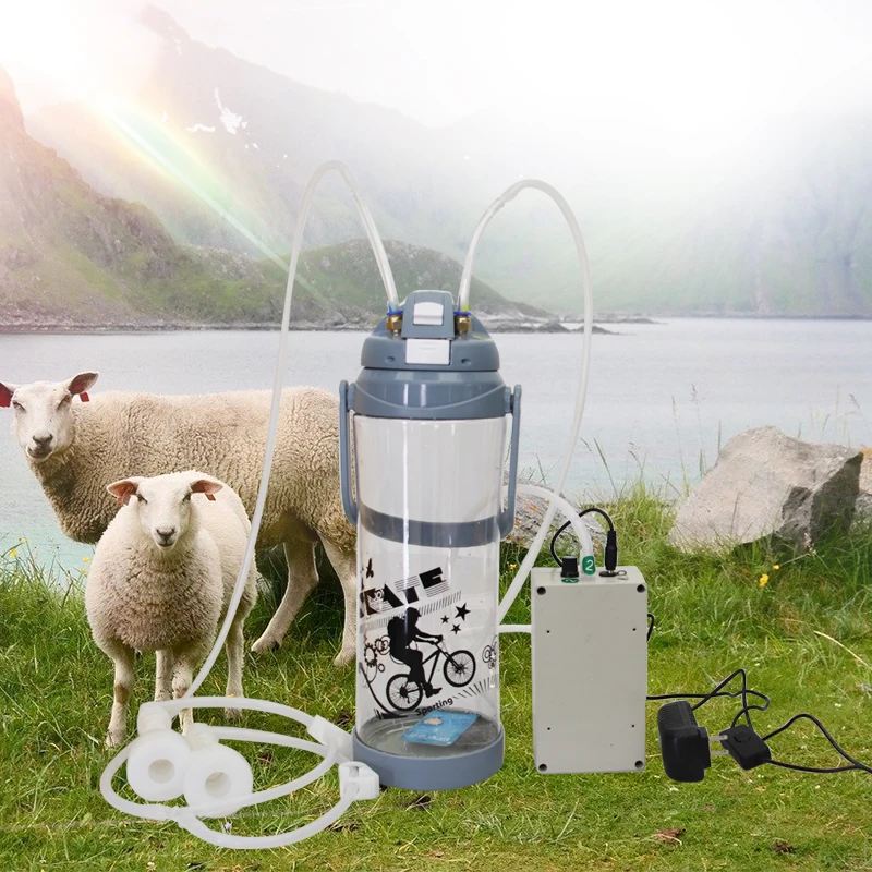 Automatic electric Goat Milk 3L Automatic Electric Grey Blue Plastic Milking Machine For Cattle And Sheep