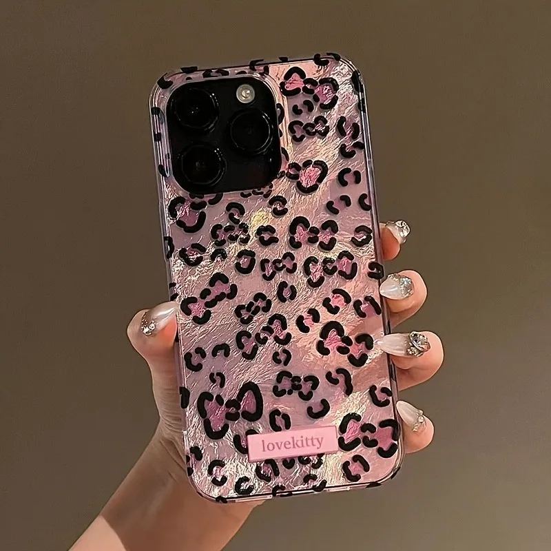 Leopard Print Glacier Pattern Phone Case For iPhone 11 12 13 14 15 16 Pro Max XS XR X 7 8 16 Plus Shockproof Silicone Soft Cover