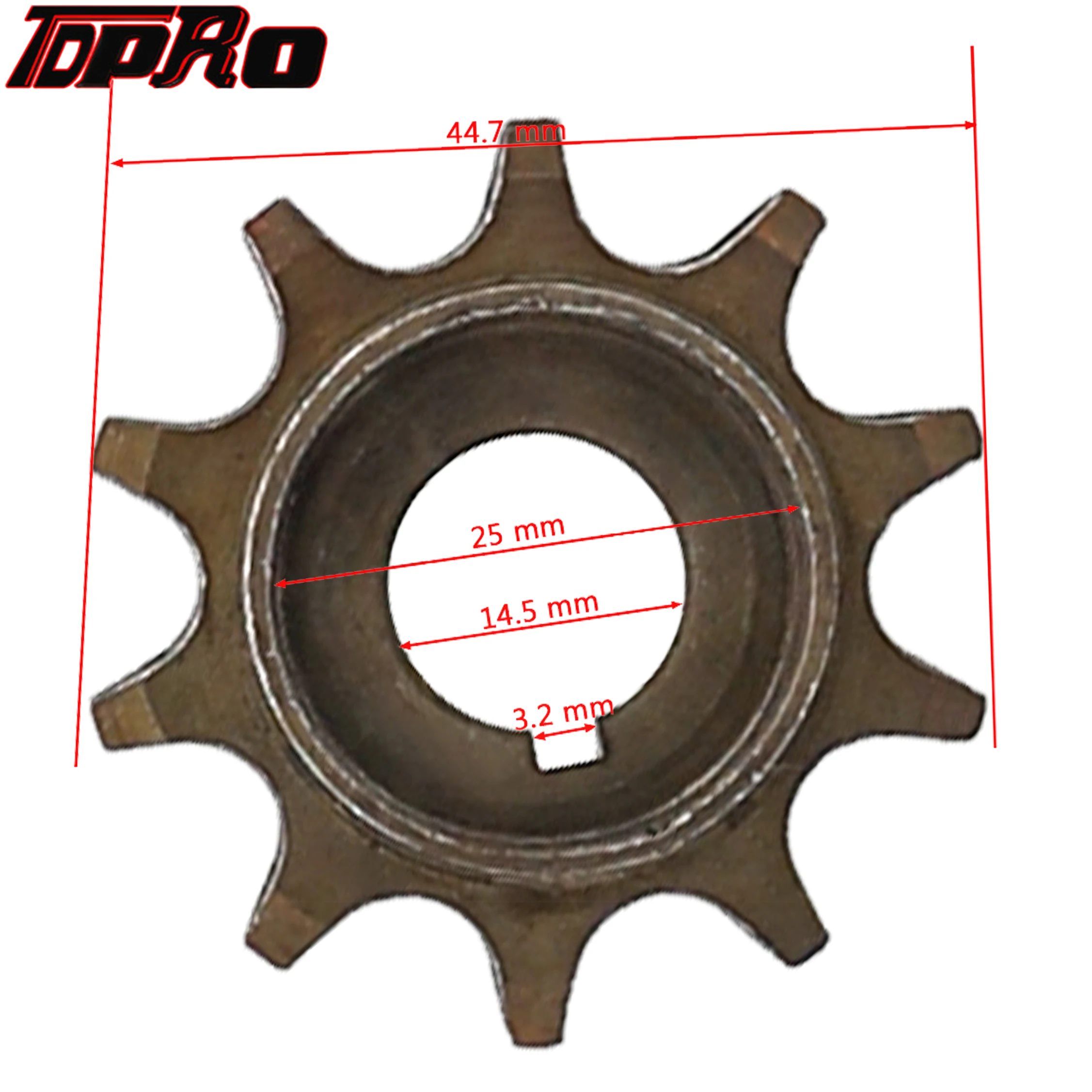 TDPRO For 49cc 50cc 80cc 2 Stroke Engines Motorized Bicycle Push Bike  415 Chain 10 Tooth Mini Front Sprocket Cog