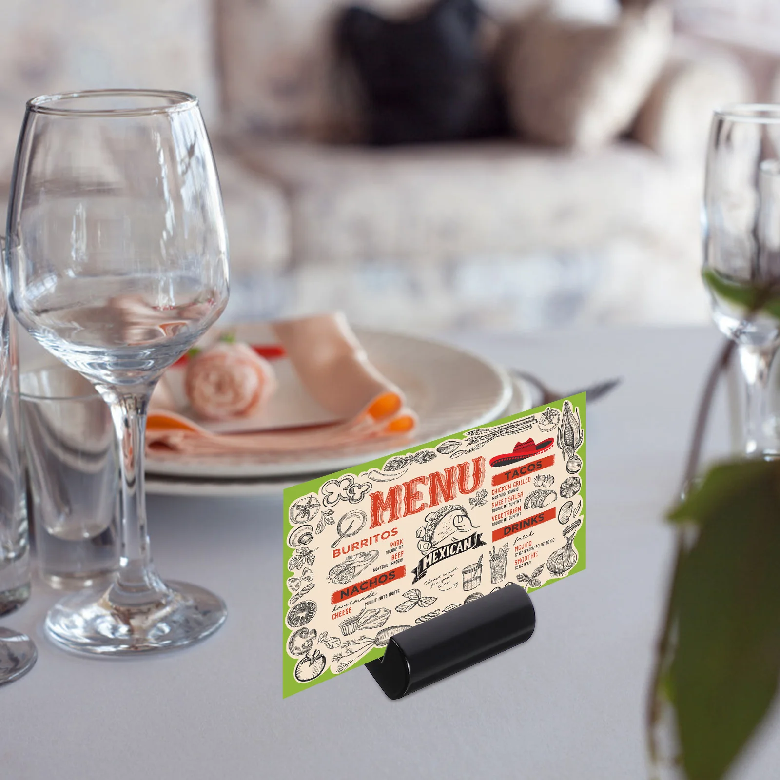 

2Pcs Price Tag Holder Metal Label Holder for Retail Store Restaurant Office Display Sign Stand Ad Clip Baking Label Rack