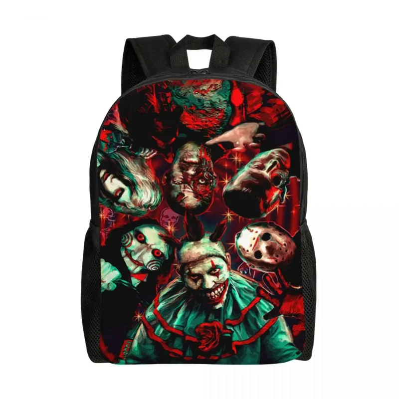 

Custom Halloween Horror Movie Character Backpack Women Men Casual Bookbag for School College Bags