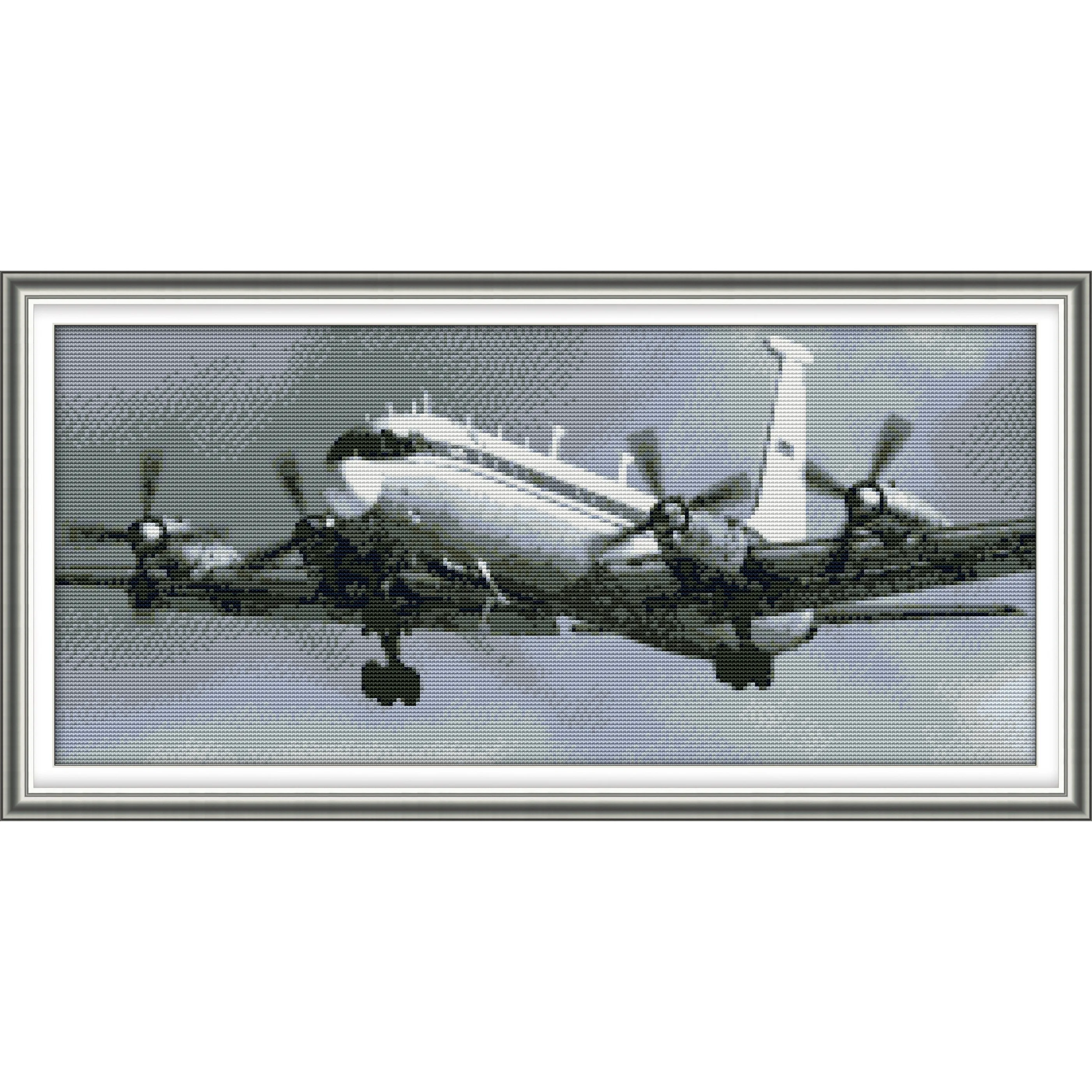 

Soulgift News Набор для вышивки крестом с предварительной печатью, штампованная ткань Аида с нитками DMC, набор для вышивания - Авилайнер