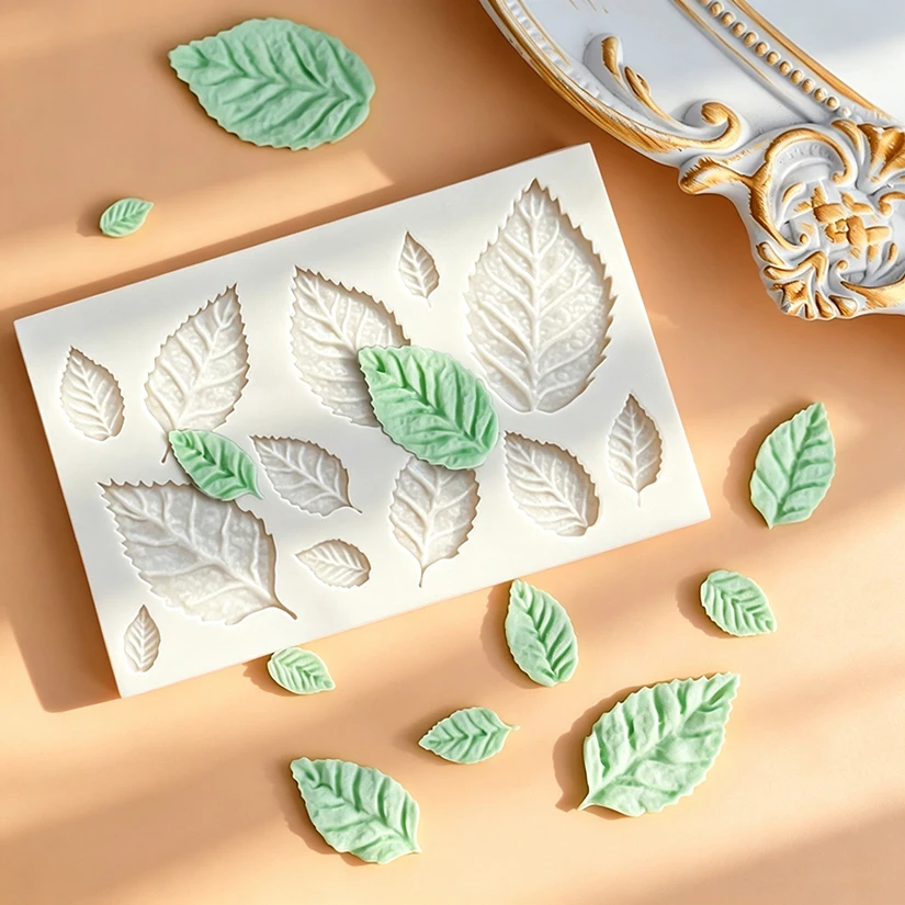 Rose Maple Leaves Silicone Sugarcraft Mold Resin Tools Cupcake Baking Mould Fondant Cake Decorating Tools
