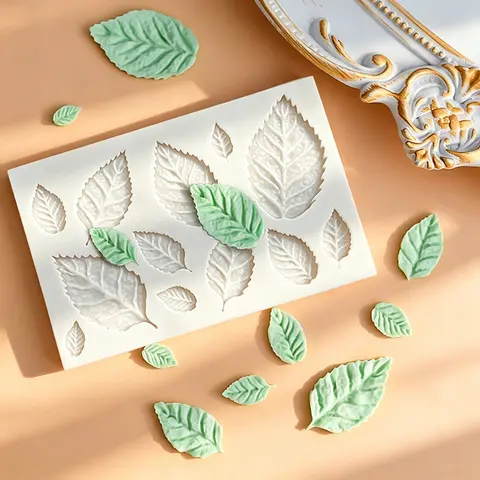 Rose Maple Leaves Silicone Sugarcraft Mold Resin Tools Cupcake Baking Mould Fondant Cake Decorating Tools