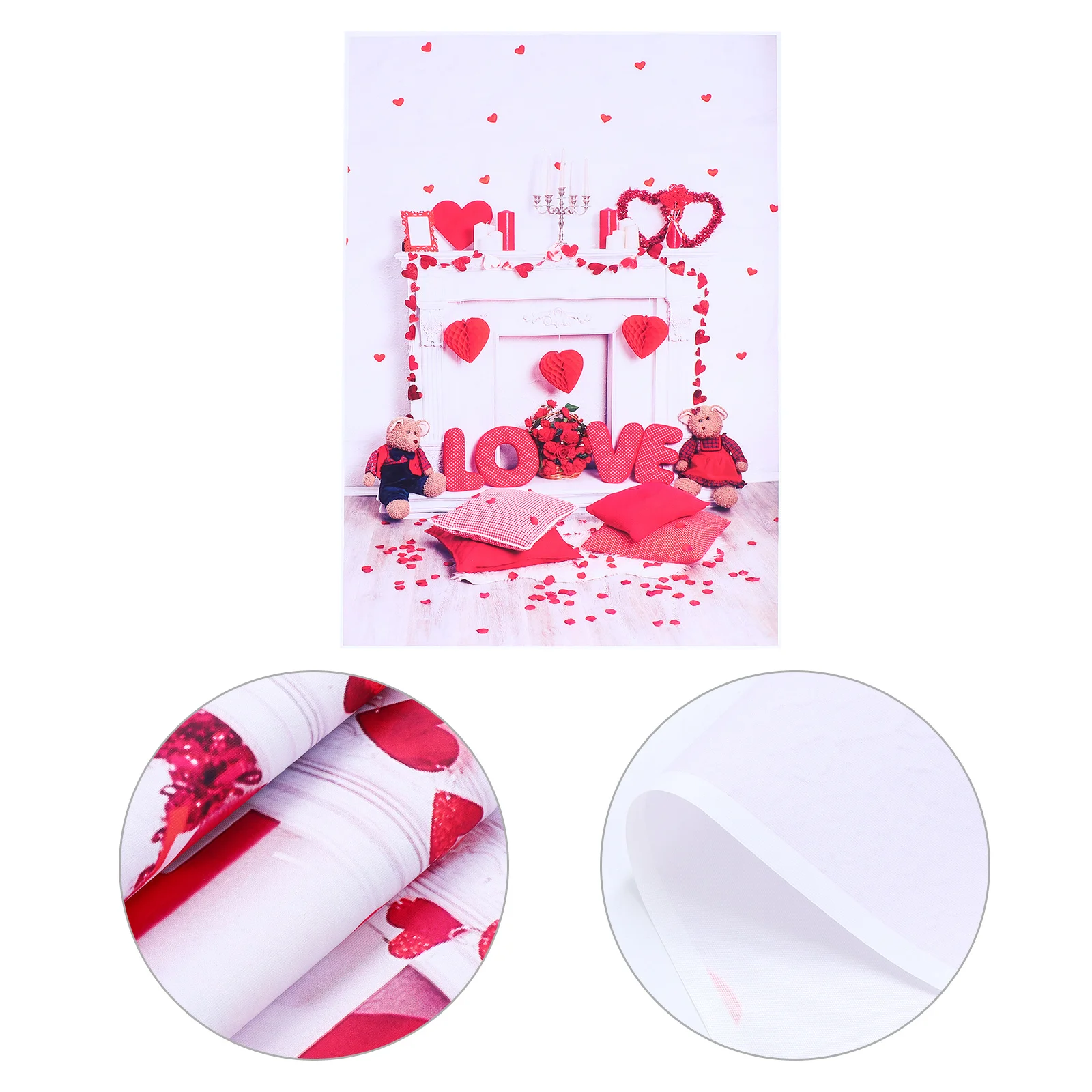 

Heart Shaped Backdrop Cloth Creative Design For Valentine'S Day Wedding Party Photography Prop Large Size Indoor Outdoor Use