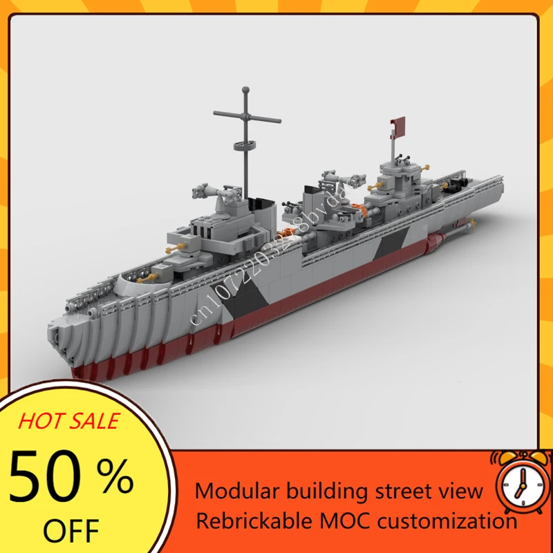 

1529PCS MOC Z 43 Custom Warship Model Kit DIY Technical Assembly Educational Creative Puzzle Toy for Kids Birthday Xmas Gift