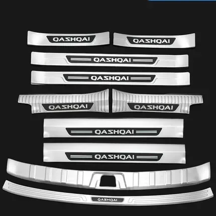 For Nissan QASHQAI 2019-2022 stainless steel car Welcome pedal threshold guard plate anti-scratch protection car accessories