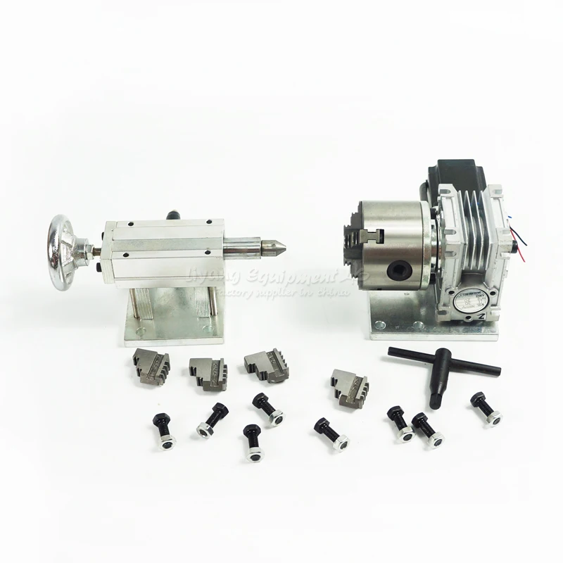 Rotary Axis with 80mm 4 Jaw Chuck for CNC Router