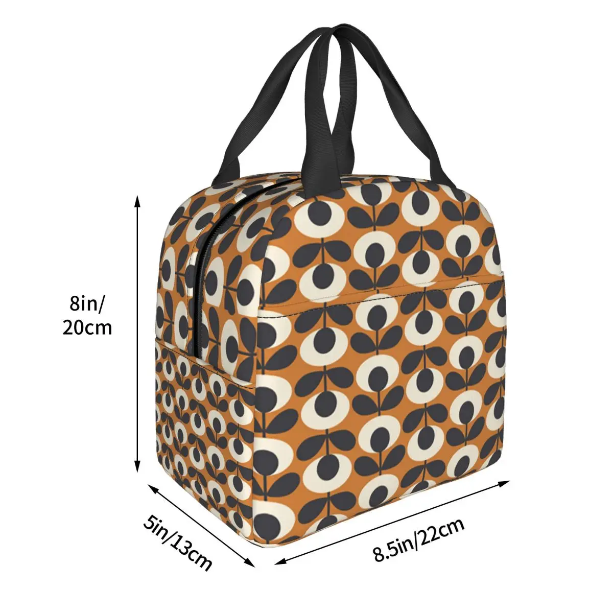 Orla Kiely Flowers Abstract Insulated Lunch Bag for Women Kids Portable Food Boxes Thermal Lunch Box Tote