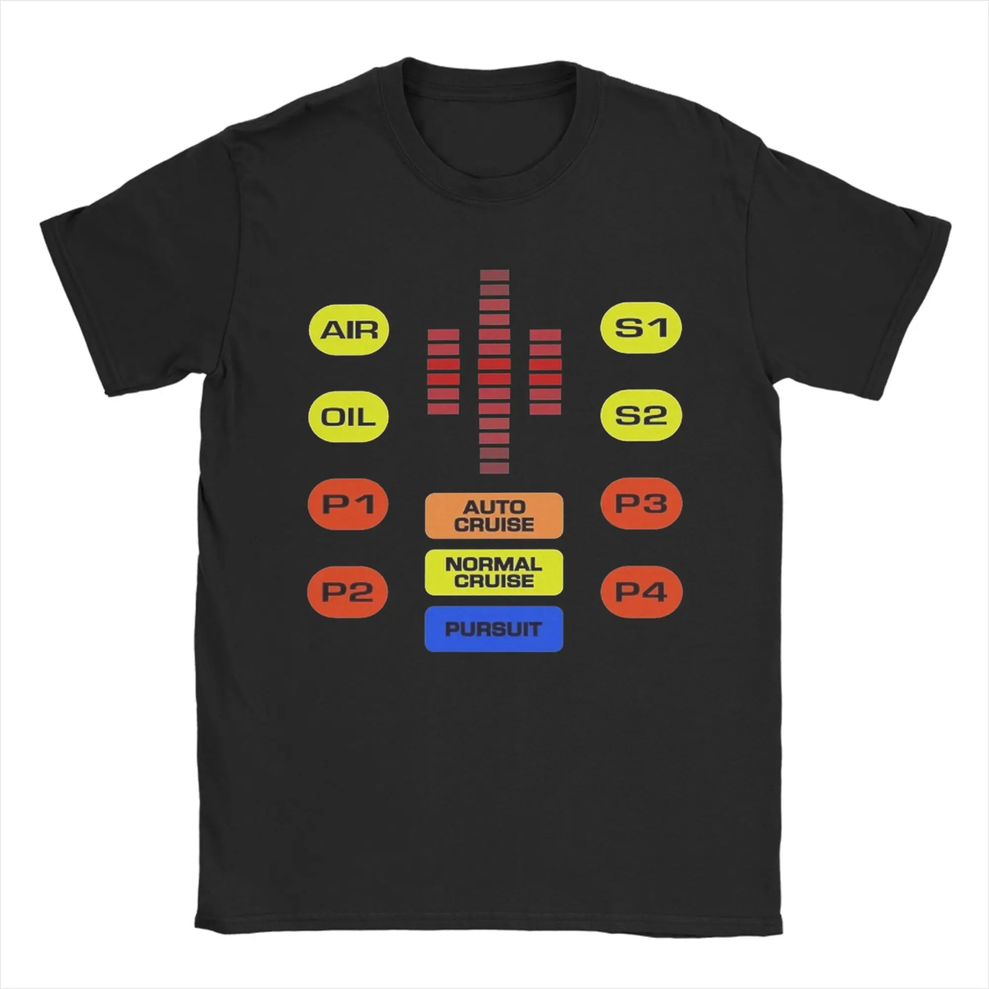 Knighting Riders Kitt Control Dashboard T-Shirts Herren O-Ausschnitt Baumwoll-T-Shirt TV-Show-Panel Kurzarm-T-Shirts Neu eingetroffen Merch