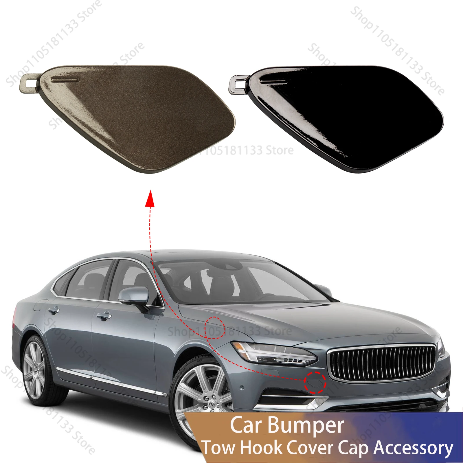 For Chevrolet Malibu 2013-2015 Front Bumper Tow Hook Cover Durable ABS Plastic Professional Installation Set