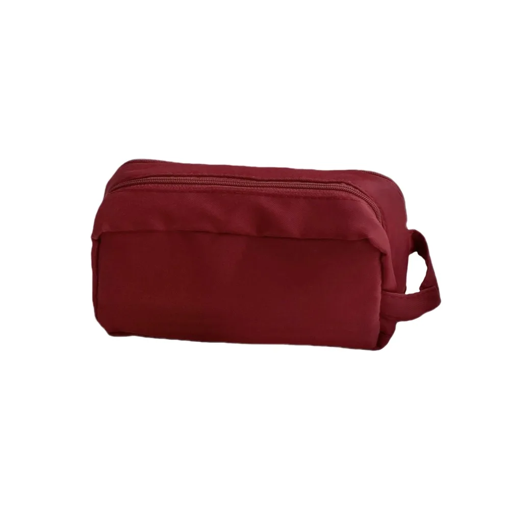 

Black Korean Stationery Bag Wine Red Desktop Storage Multilayer Pencil Case Ins Style Large Capacity Solid Color Pencil Pouch