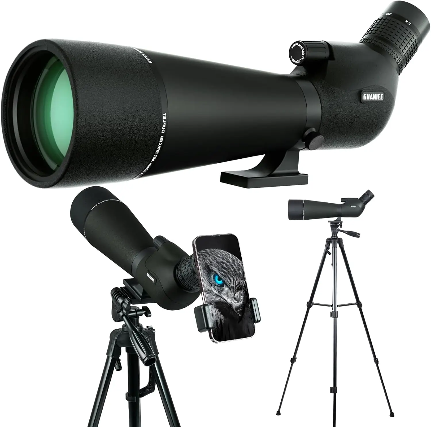 Spotting Scope for Target Shooting with Upgraded Tripod Carrying Bag and Phone Adapter Spotter Scope for Bird Watching, Wildlife