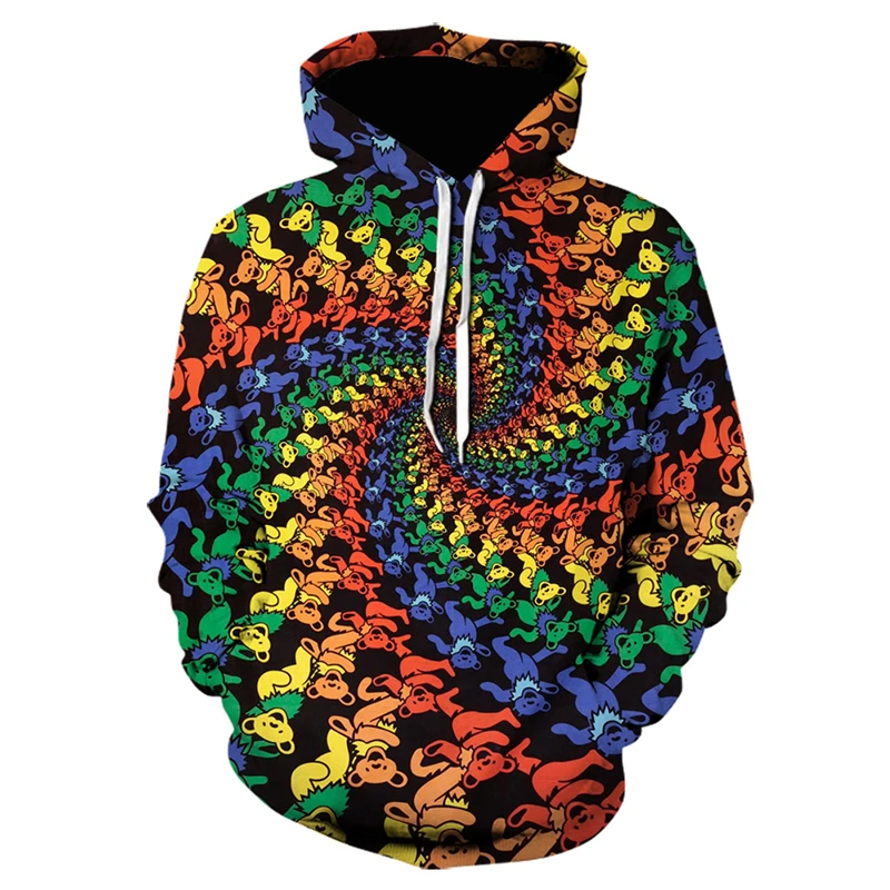

3D Printed Pullover Hoodie Men's Animal Spiral Art Pattern Sweatershirt Long Sleeves Loose Autumn Trend Clothes Casual Hooded
