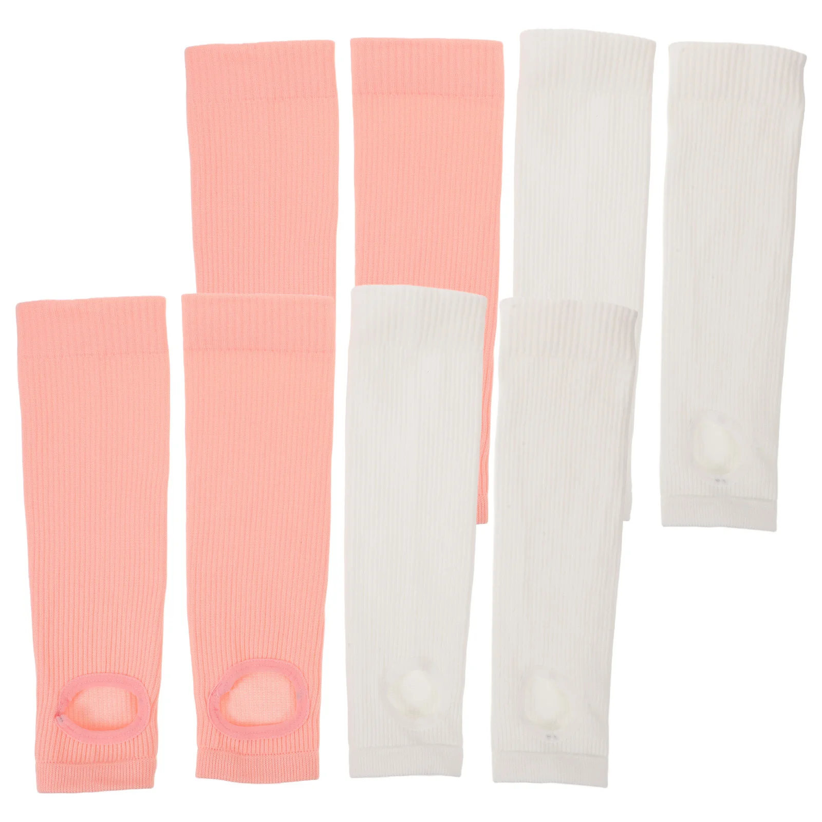 

4Pairs Compression Calf Socks Open Toes Running Fitness Breathable Sports Stockings Women Versatile Support Calf Sleeves