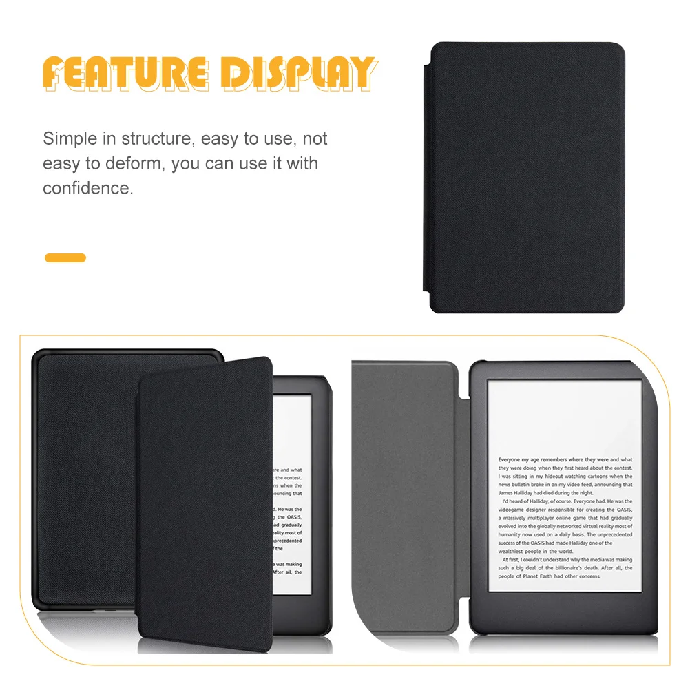 Electronic Book Protective Case Pu Microfiber E-Reader Cover For Paperwhite 3 2 1 Ultra-Thin Lightweight Shell For
