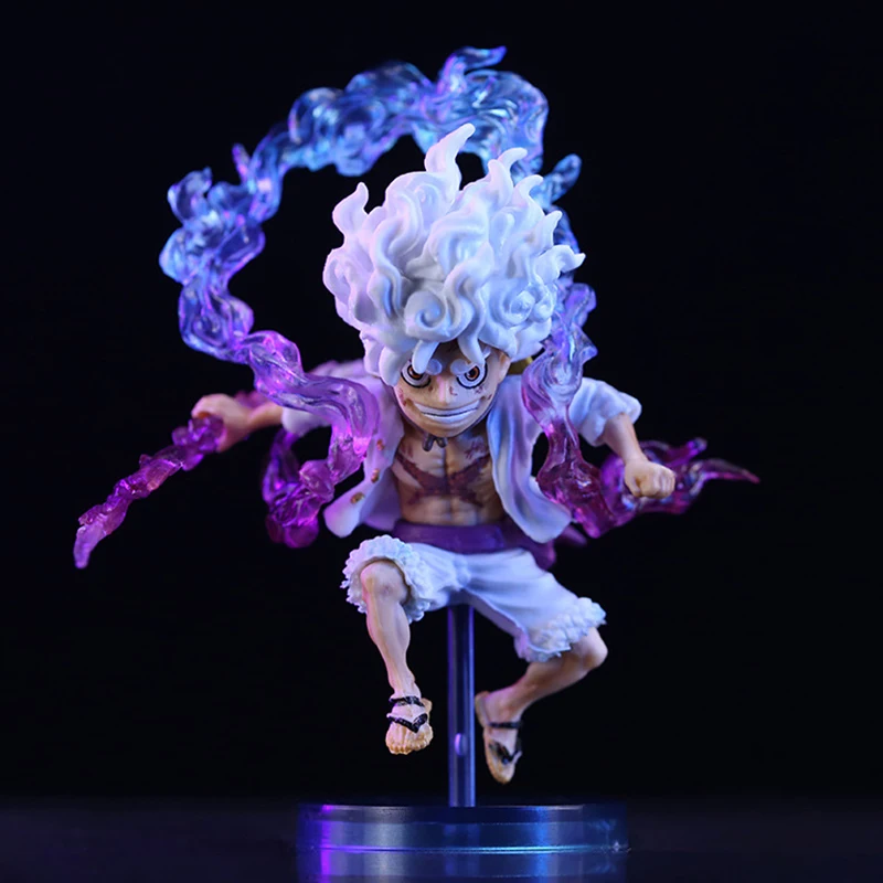 One Piece Luffy Gear 5 Anime Figure PVC 10cm Sun God Nika Monkey D. Luffy Statue Doll Collectible Model Figurine Toys