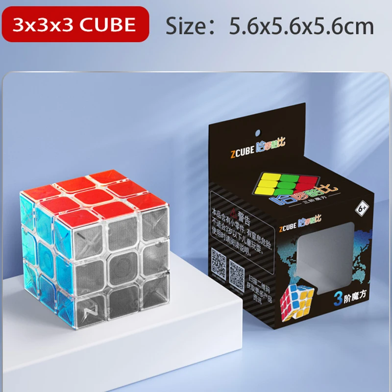 Zcube magique transparent Pyraminx, Puzzle de vitesse professionnel, Jouets pour enfants, Cadeau, 3x3x3, 2x2, 4x4, 5x5 magique