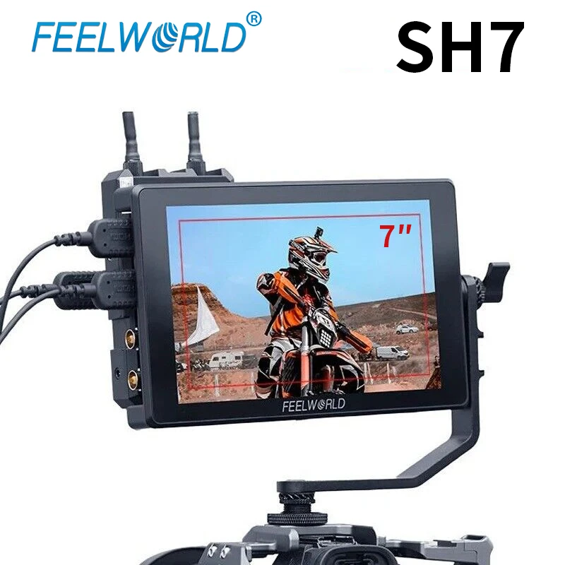 

FEELWORLD SH7 7'' Ultra Bright 2200nit On-camera SDI HDMI Cross Conversion HDR Monitoring Touch Screen Monitor