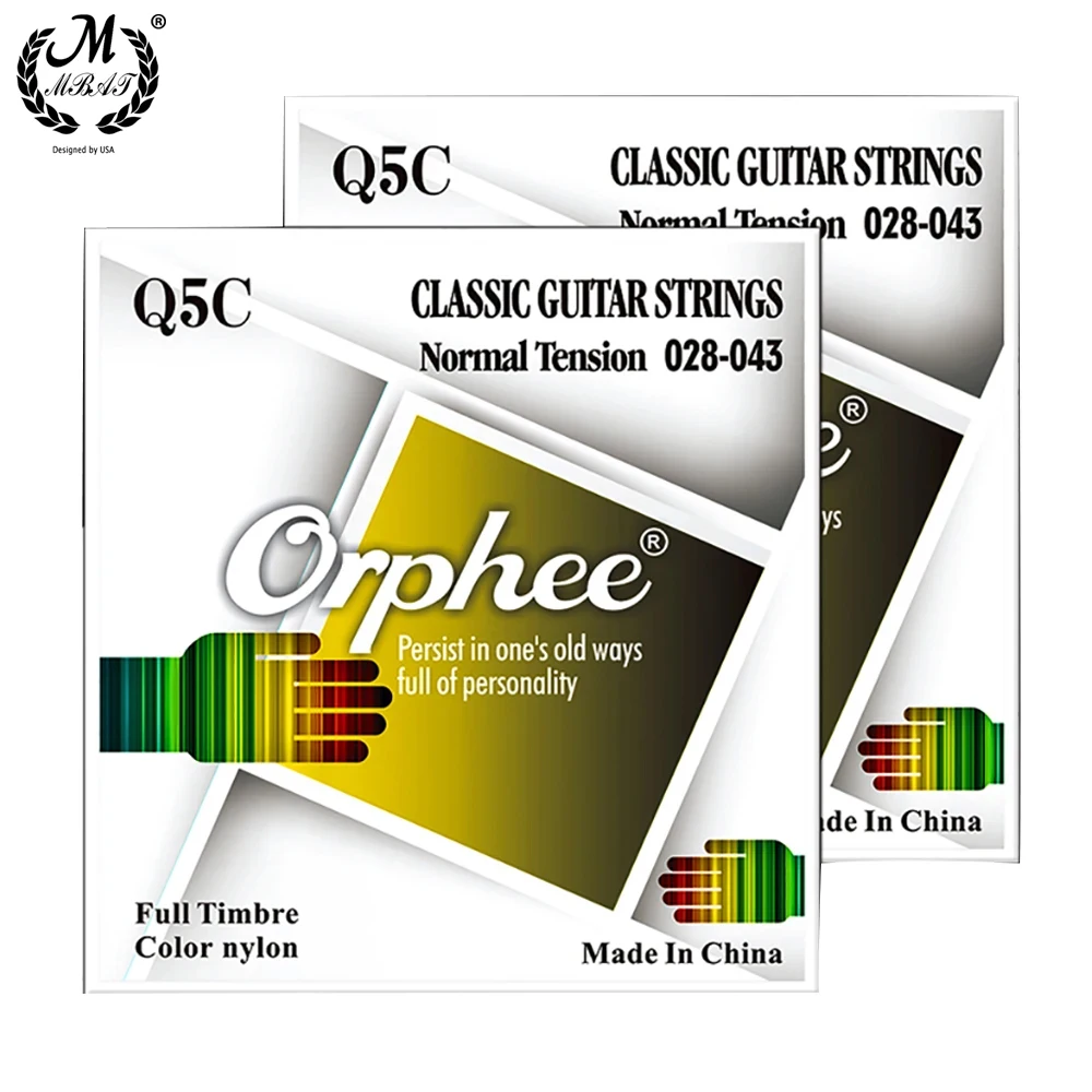 Orphee Q5C Series Classical Guitar Strings Black Nylon Pure Copper Wound Guitarra Stings Guitar Accessories Parts