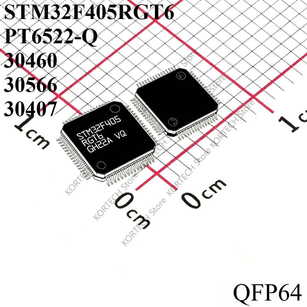 1PCS  Brand new and original   PT6522-Q  30460 30566 30407  STM32F405RGT6 STM32F405RG  QFP64 IC Chip