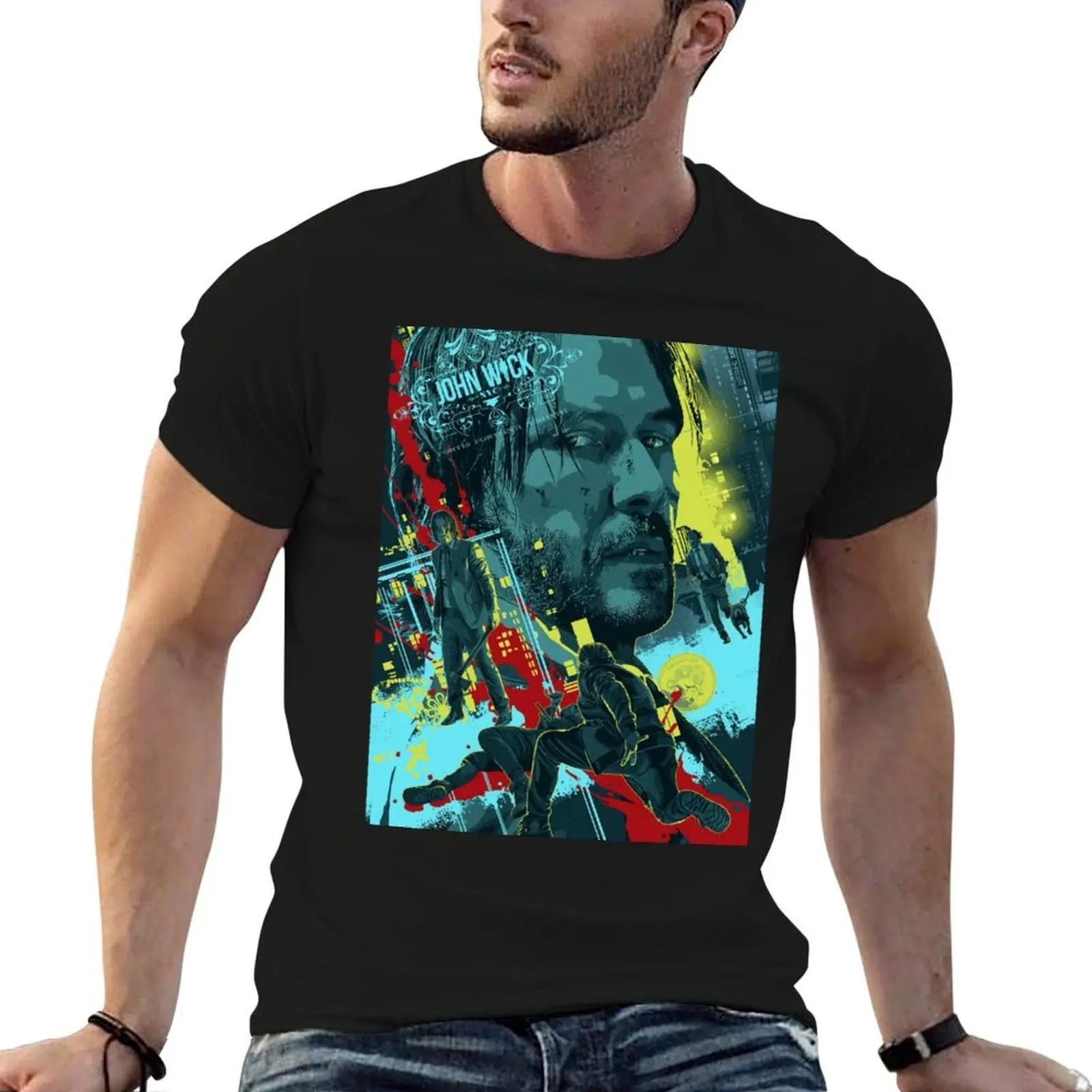 

John wick the movies T-Shirt cotton tshirt 100% funny t shirts man T-Shirt