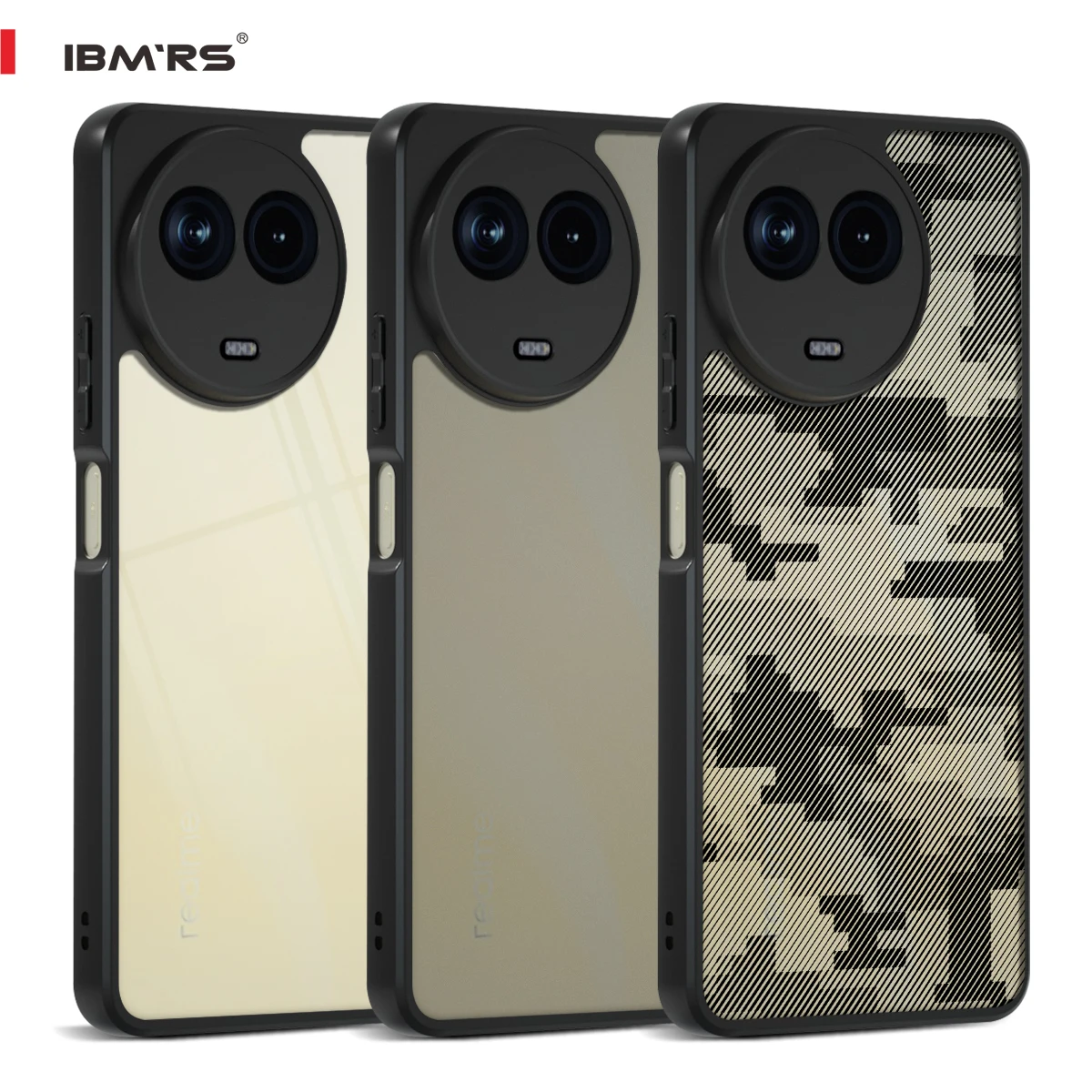 

IBMRS-Dual Coating Case for Realme 11 5G, Clear Hard Back, Shockproof, Advanced Camo Protective Cover