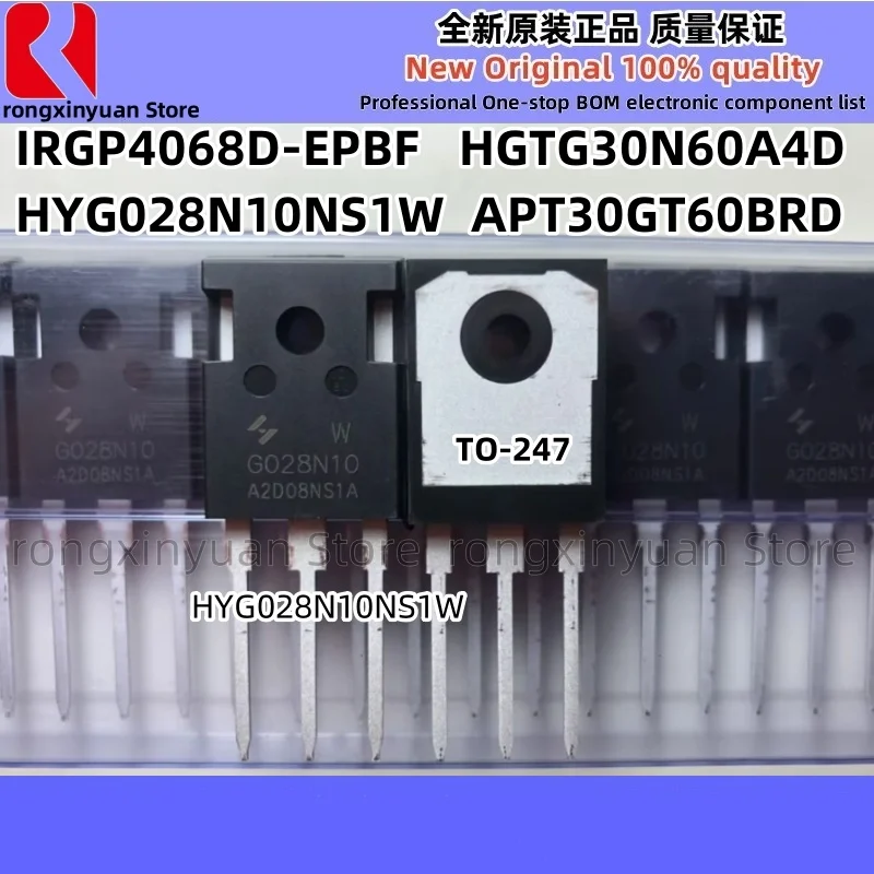 

5Pcs IRGP4068D-EPBF GP4068D-E IRGP4068D-E HYG028N10NS1W G028N10 HYG028N10 HGTG30N60A4D G30N60 HGTG30N60 APT30GT60BRD 30GT60BRD