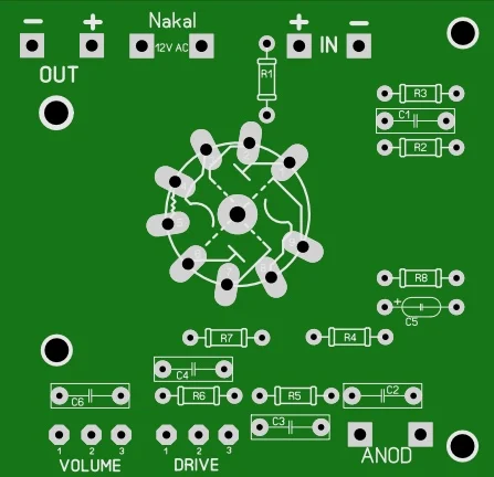 Diy Handmade Guitar Preamp 12AX7 Guitat Preamp Tomato Preamp Circuit Board PCB Empty