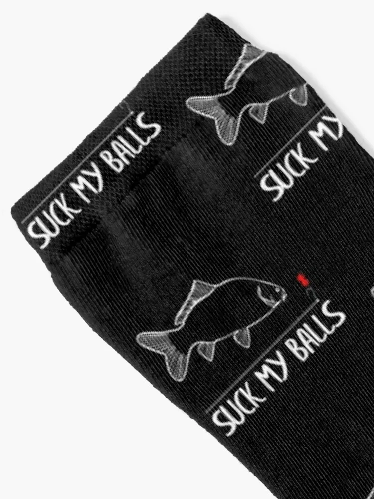 Carp Angler Fisherman Fish Suck My Balls Carp Socks winter thermal gift halloween Socks For Man Women's