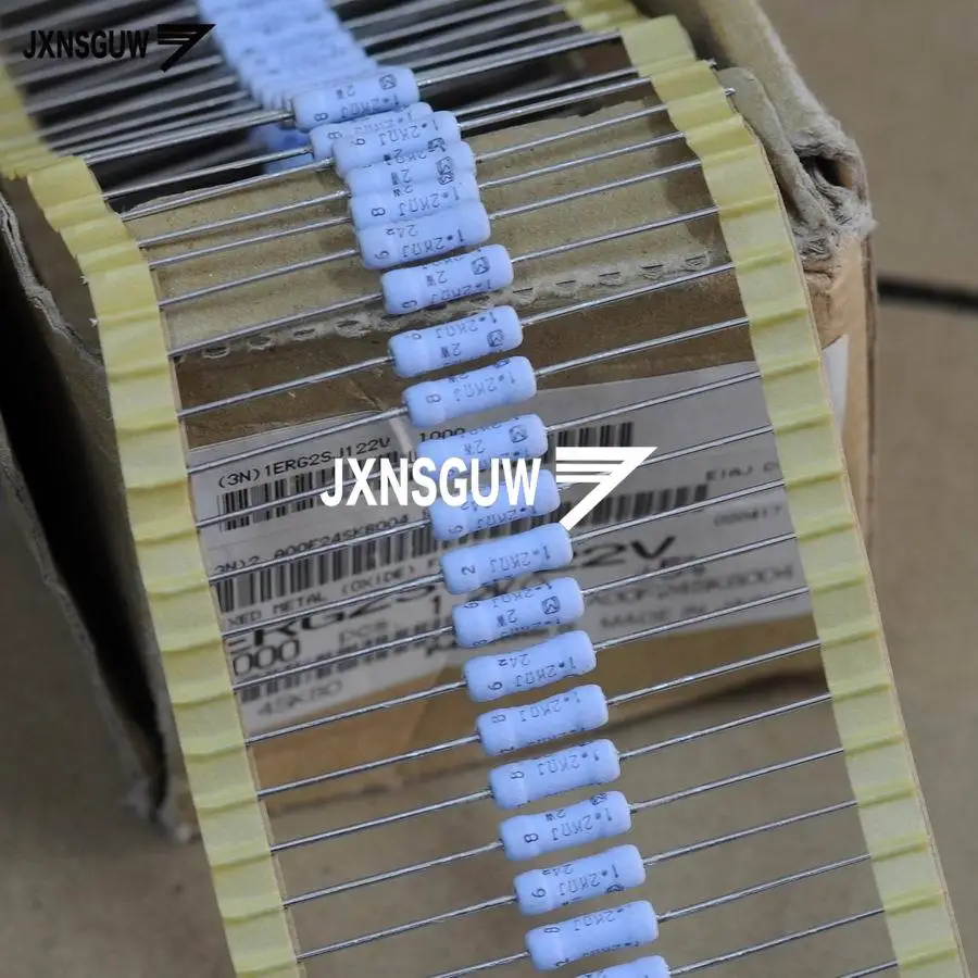 

20PCS NEW Matsushita 5% 2W1.2K Metal oxide film resistor 2W 1.2K Fever resistance 2W1K2 1200Ω free shipping