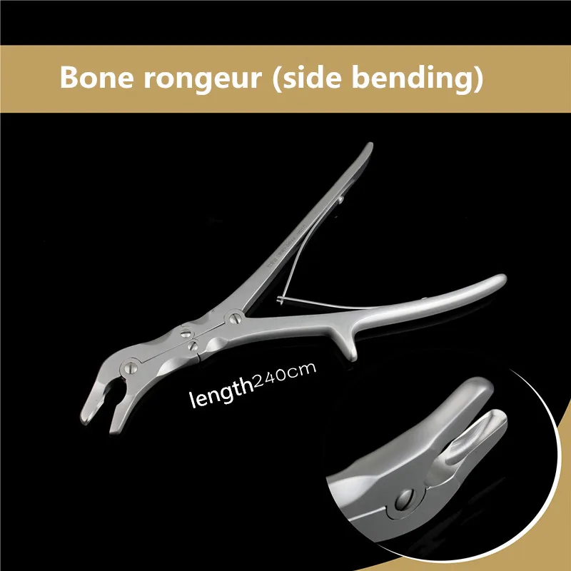 animal Orthopedic instrument Medical double joint rongeur curved head side angle spinous process skull olecranon rongeur scissor