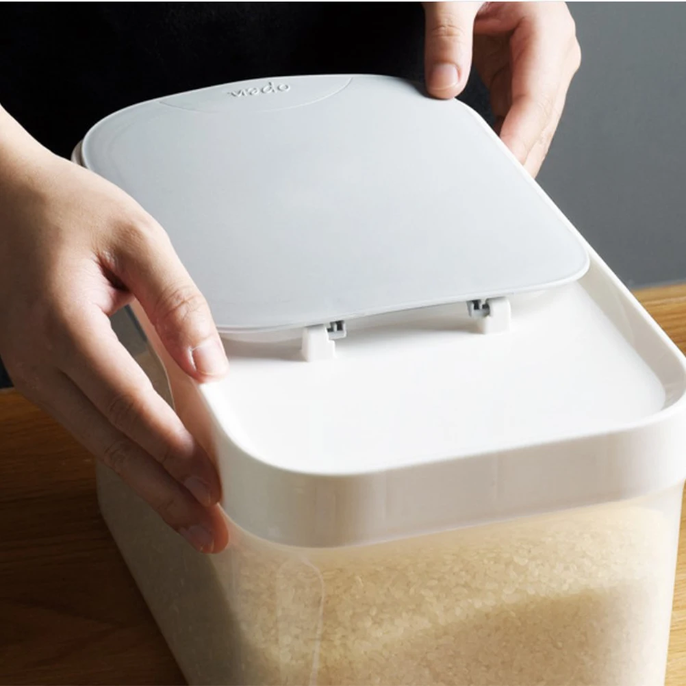 

Flip-on Rice Bucket Storage Boxes Kitchen Household Food Grade Plastic Dustproof Moisture-proof Grain Containers Large Capacity