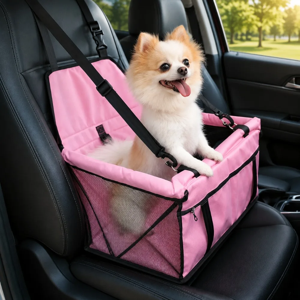 Dog Car Seat Cover Folding Hammock Booster Seat Pet Travel Basket Waterproof Protector for Small Medium Large Dogs