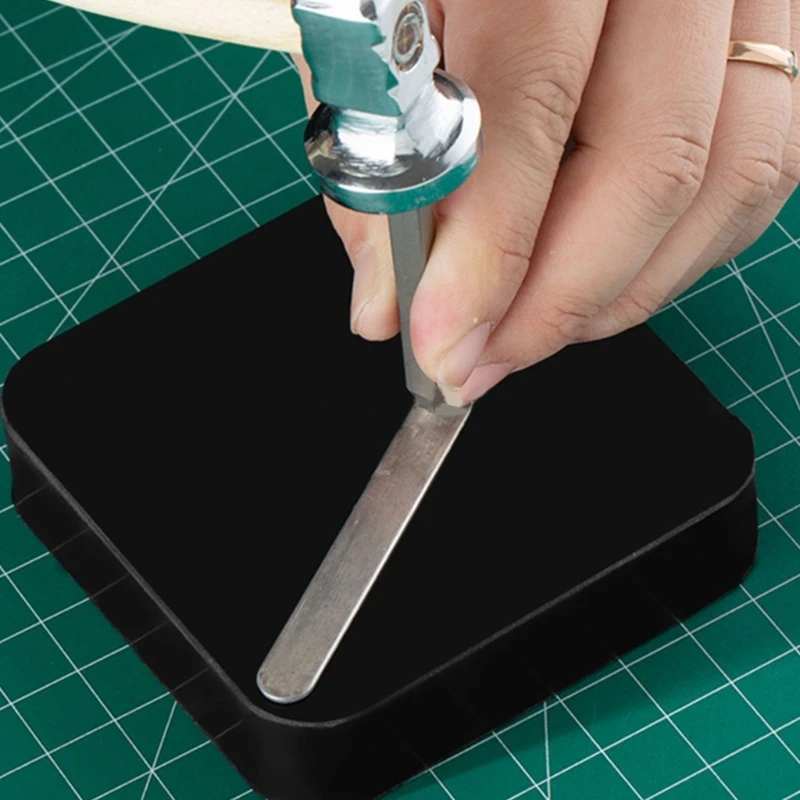 10x10x2.4cm Jewelry Stamping Tool Block for Jewelry Making Accessories N2UE