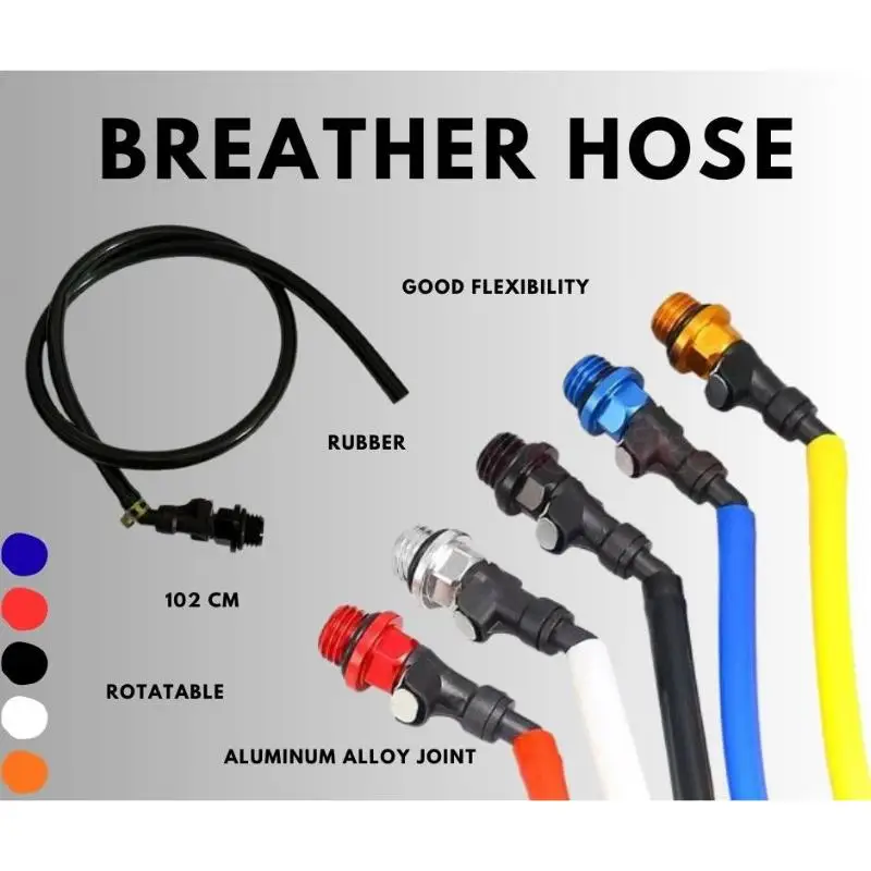 Motorcycle Breather With Hose Rubber Modified: Radiator Bevel Oil Leak Proof Fitting Bright Colors