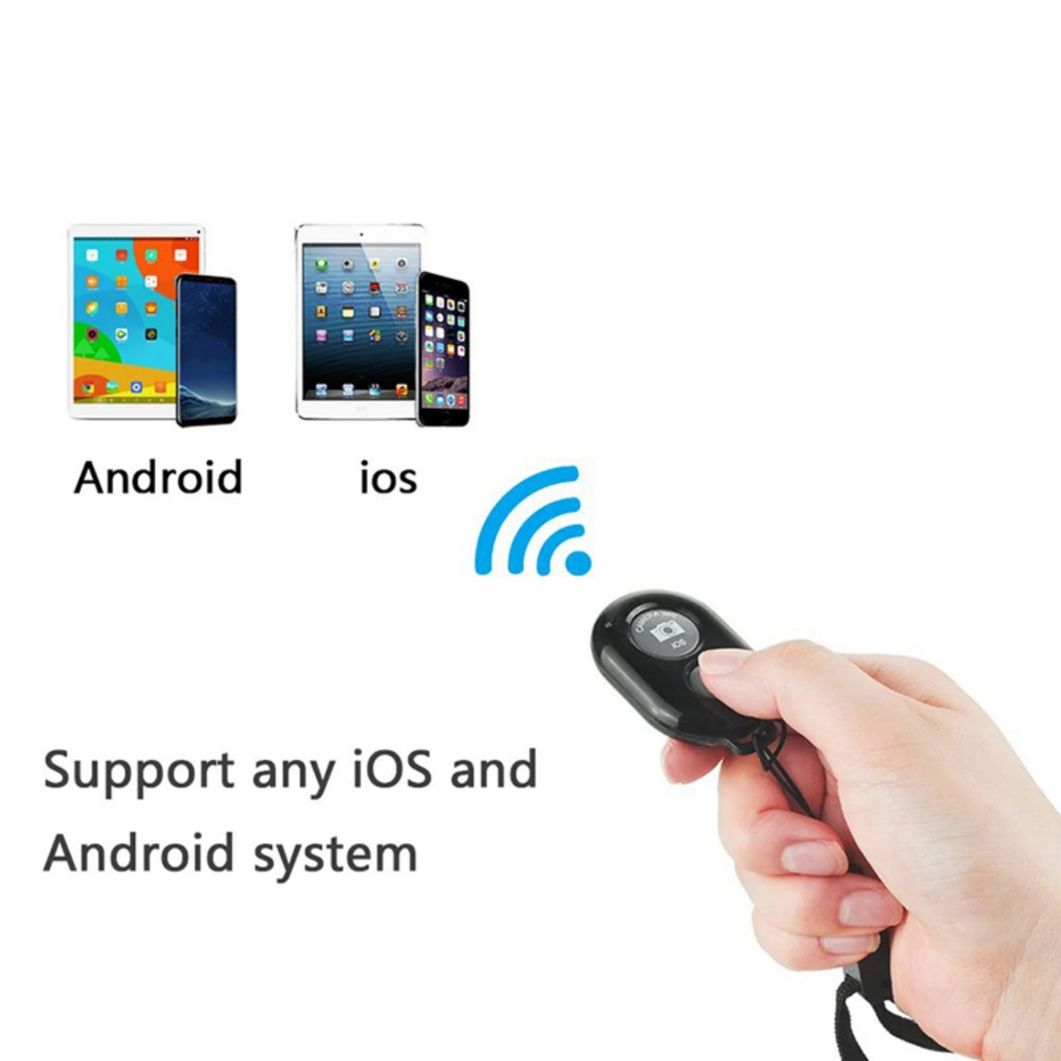 Mobile Phone Bluetooth Wireless Remote Control Monopod Selfie Stick Shutter Self-Timer Remote Shutter for IOS Android