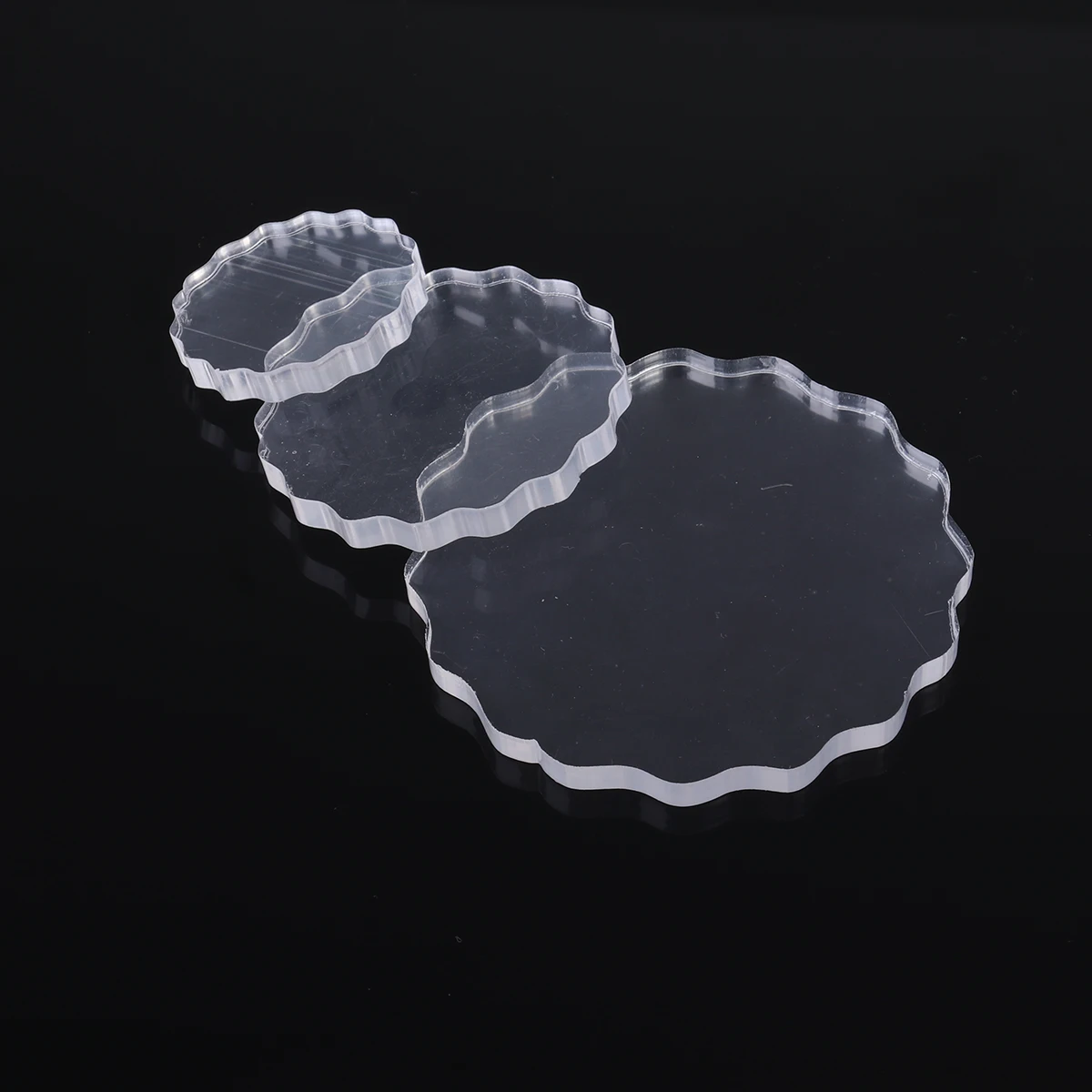 

3Pcs Acrylic Clear Stamping Block Set Essential Scrapbooking Craft Tools Easy Grip Rounded Edges Ideal for Card Making