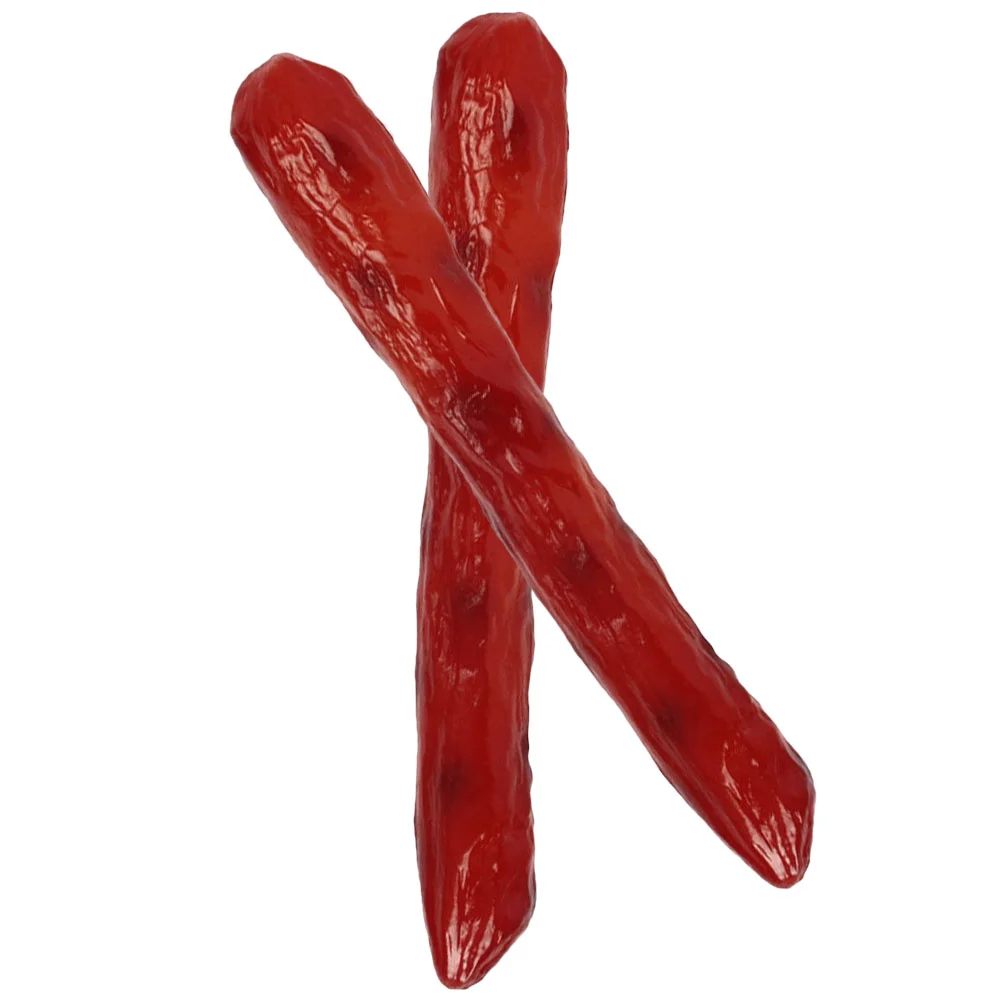 2 Pcs Simulated Sausage Food Model Toy Photo Props Models Artificial Play Fake Pvc Decorative Baby Lifelike