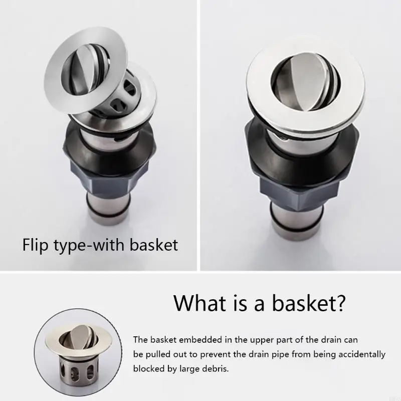 B95A Universal Thép không gỉ rửa Basin Bounce Drain Stop Nâng lên Bộ lọc thoát nước