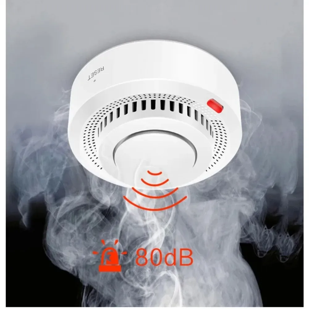 Smart Home Wireless Smoke Sensor AppDisplay, Fire Alarm,Intelligent Linkage,High Sensitivity,Suitable for Home,Factory, Reliable